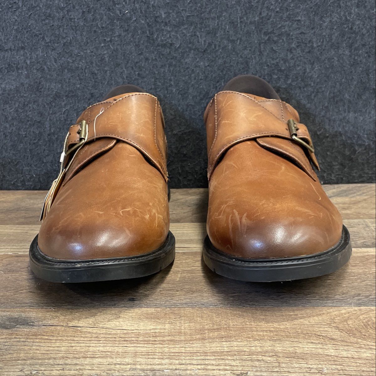 Nunn Bush Kore Tan Leather Single Monk Strap Dress Shoes Men's Size 11 XW