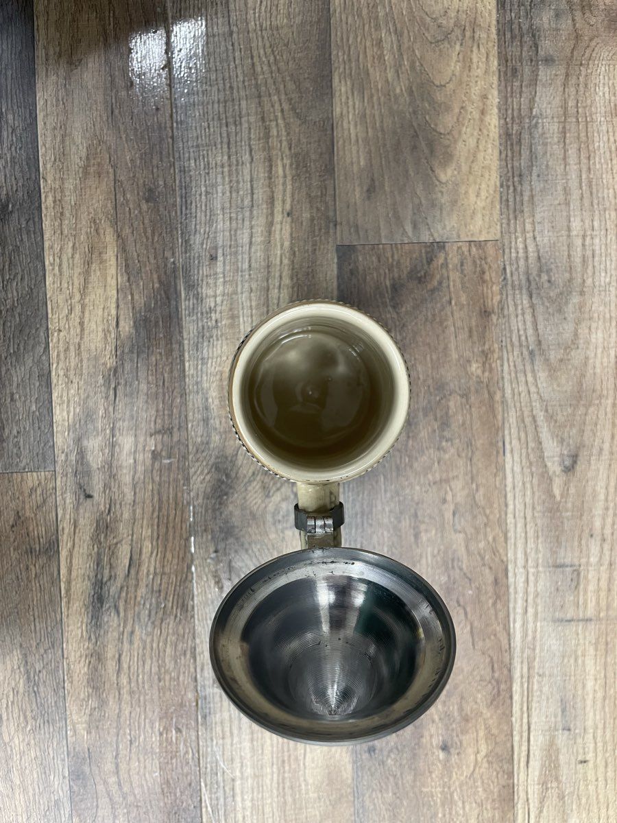 Vintage W. Germany Beer Stein 3003 Lidded Mug Cobalt Blue Tavern Scene