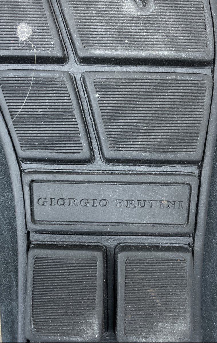Giorgio Brutini Le Glove Black Leather Penny Loafer Driving Shoes Size 10