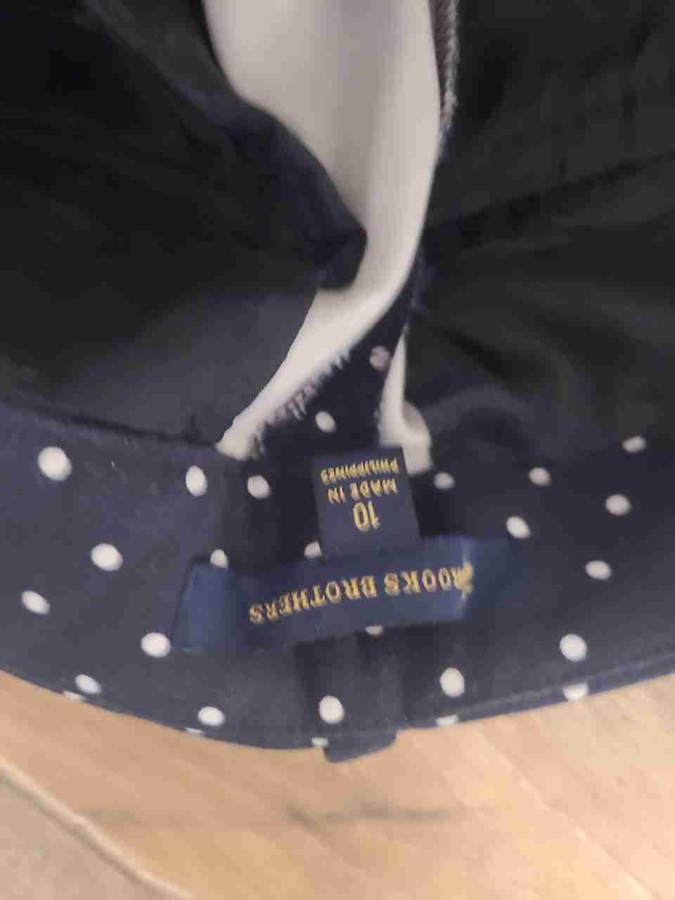 Brooks Brothers Women's Navy Blue Polka Dot Dress Pants Trousers Sz 10