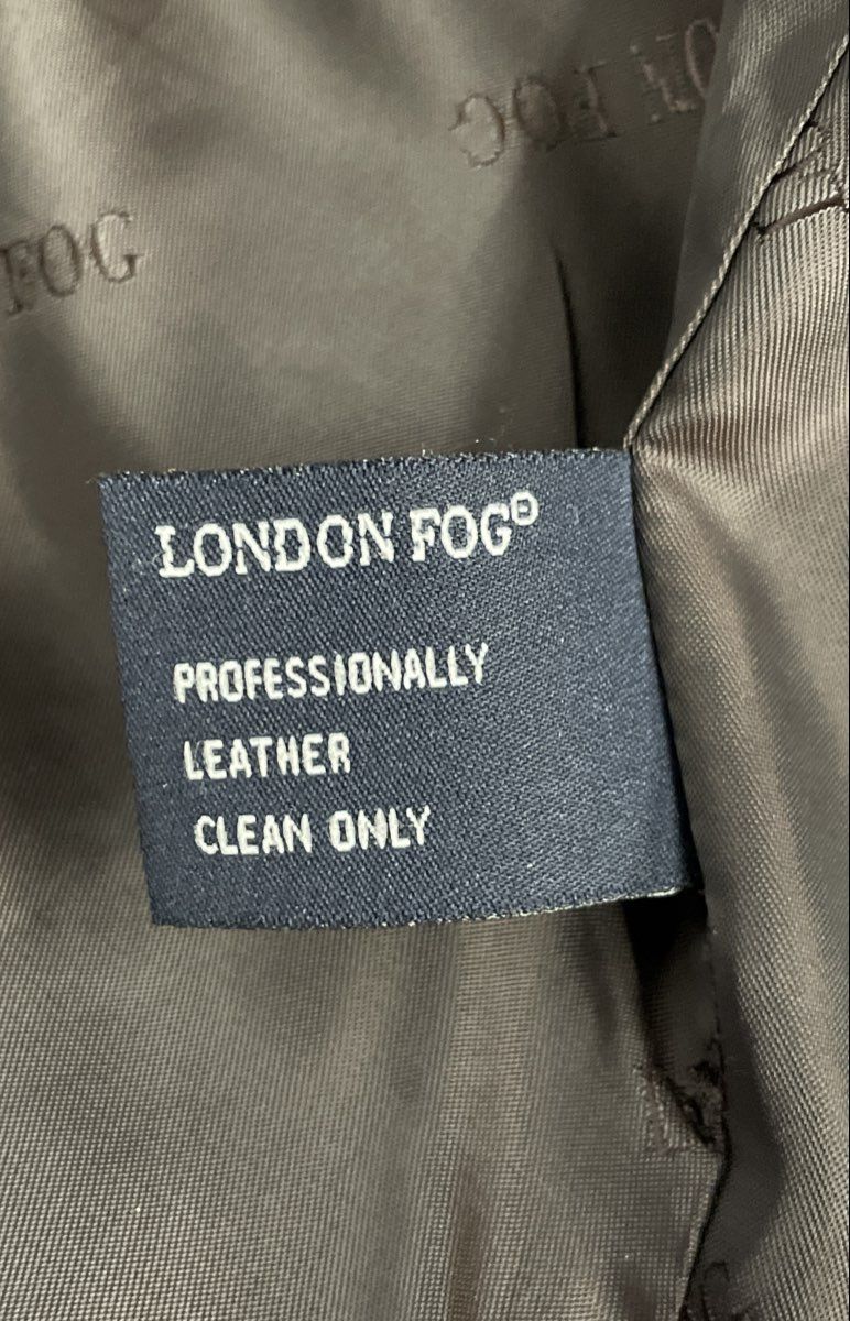London Fog Women's Brown Genuine Leather Car Coat Jacket Faux Fur Lined Size S
