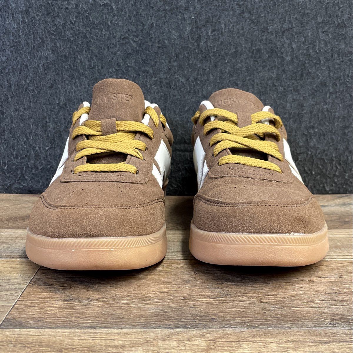 Lucky Step Air Cooled Brown Suede Low Top Lifestyle Sneakers Size 8W