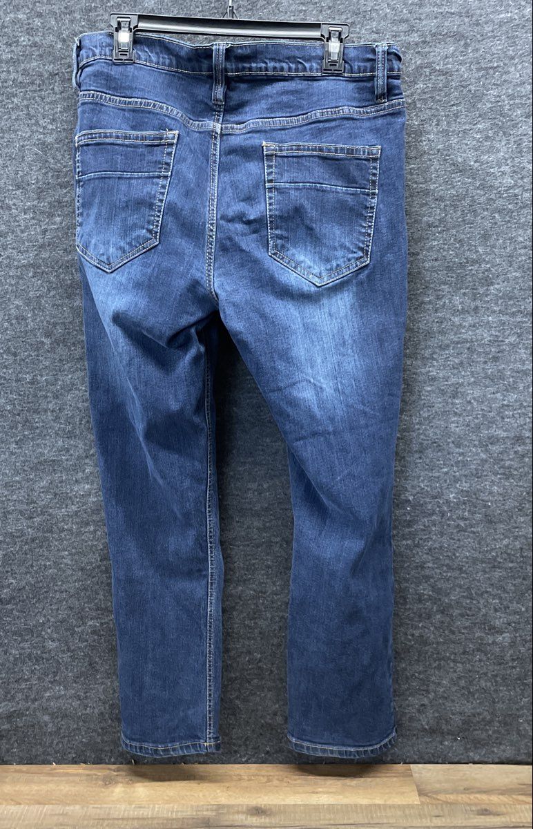 Red Camel Men's Slim Straight Dark Wash Blue Stretch Denim Jeans Sz 36x30