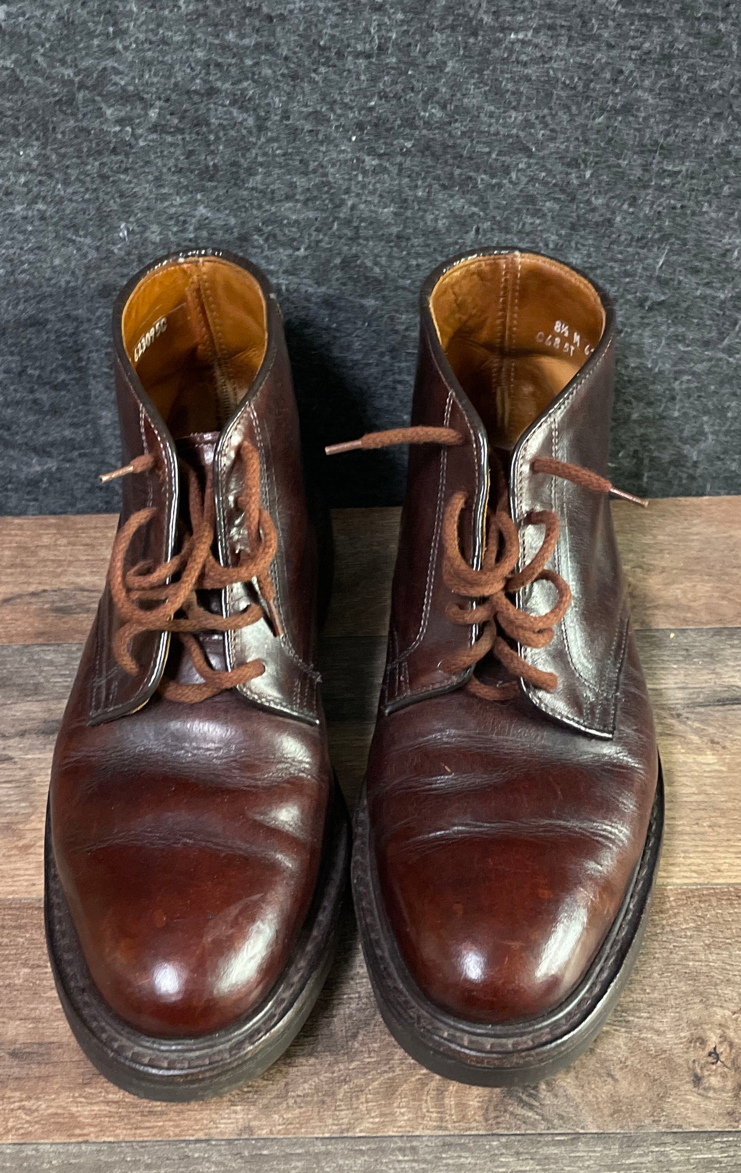 Churchill 623095C Brown Leather Oxford Ankle Chukka Boots Men's Size 8.5 M