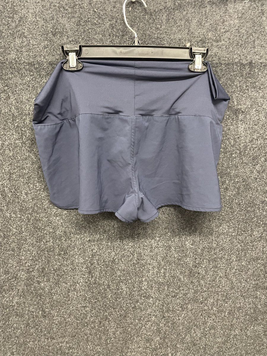 Roxy Women's Gray Active Running Workout Athletic Shorts Reflective Logo Sz XL