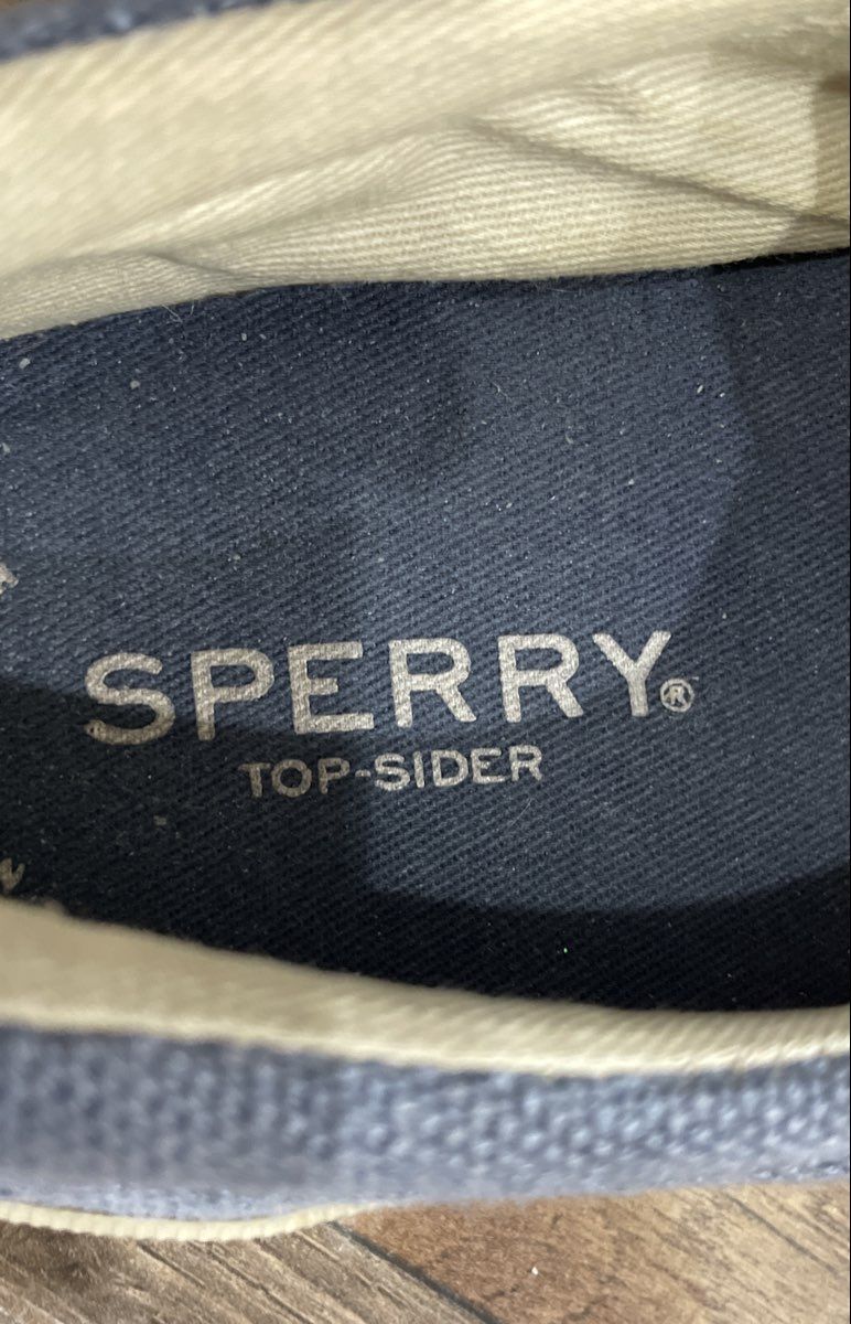 Sperry Crest Vibe Blue Textile Slip On Sneakers Women's Size 9 M