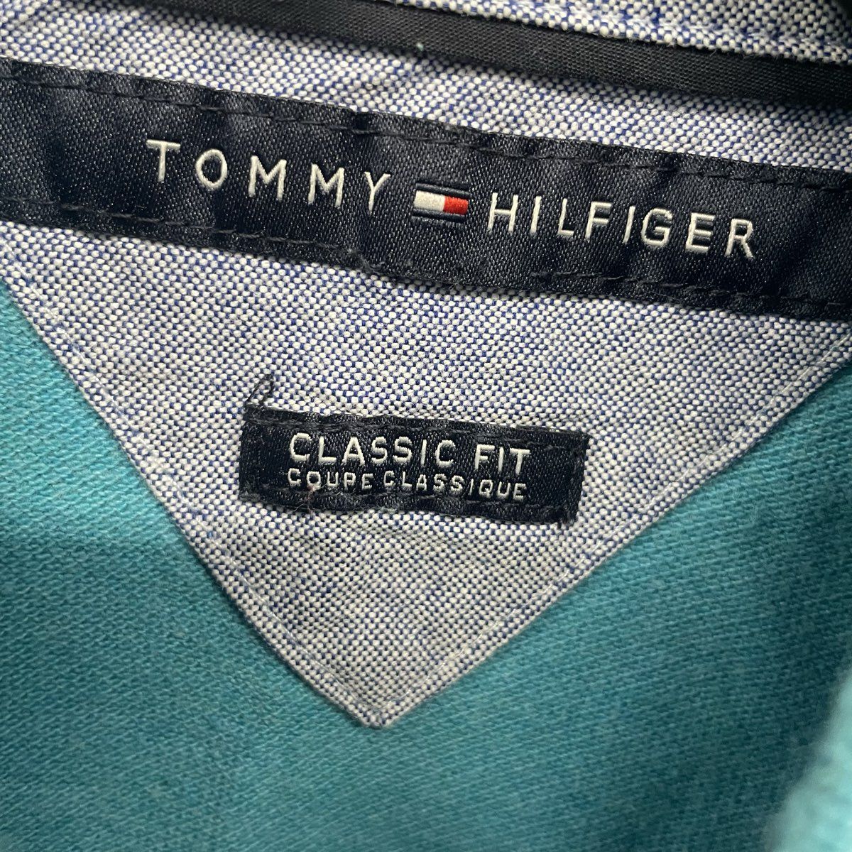 Tommy Hilfiger Men's Turquoise Polo Shirt Classic Fit Embroidered Logo Sz L NWT