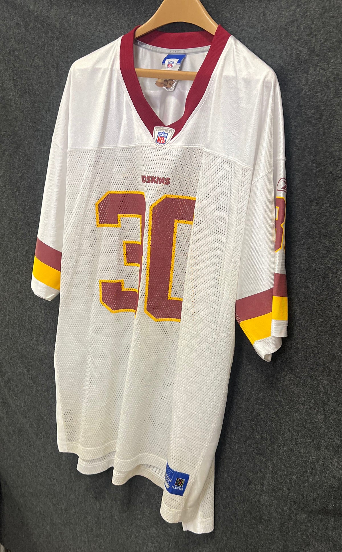 Reebok Men's LaRon Landry Washington Redskins #30 White Replica Jersey Size 2XL