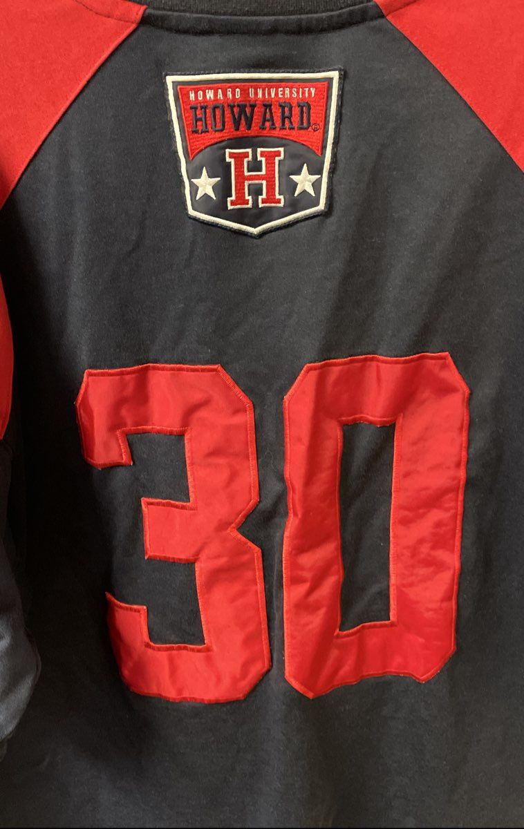 Colosseum Men's Howard University Football Jersey Navy Red Vintage 90s Sz XXL