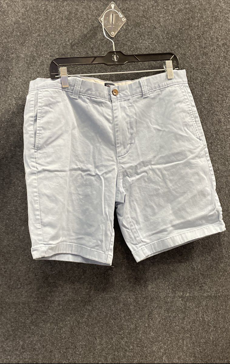J.Crew Men's Light Blue 9" Inseam Re-Imagined Stretch Chino Shorts Size 34
