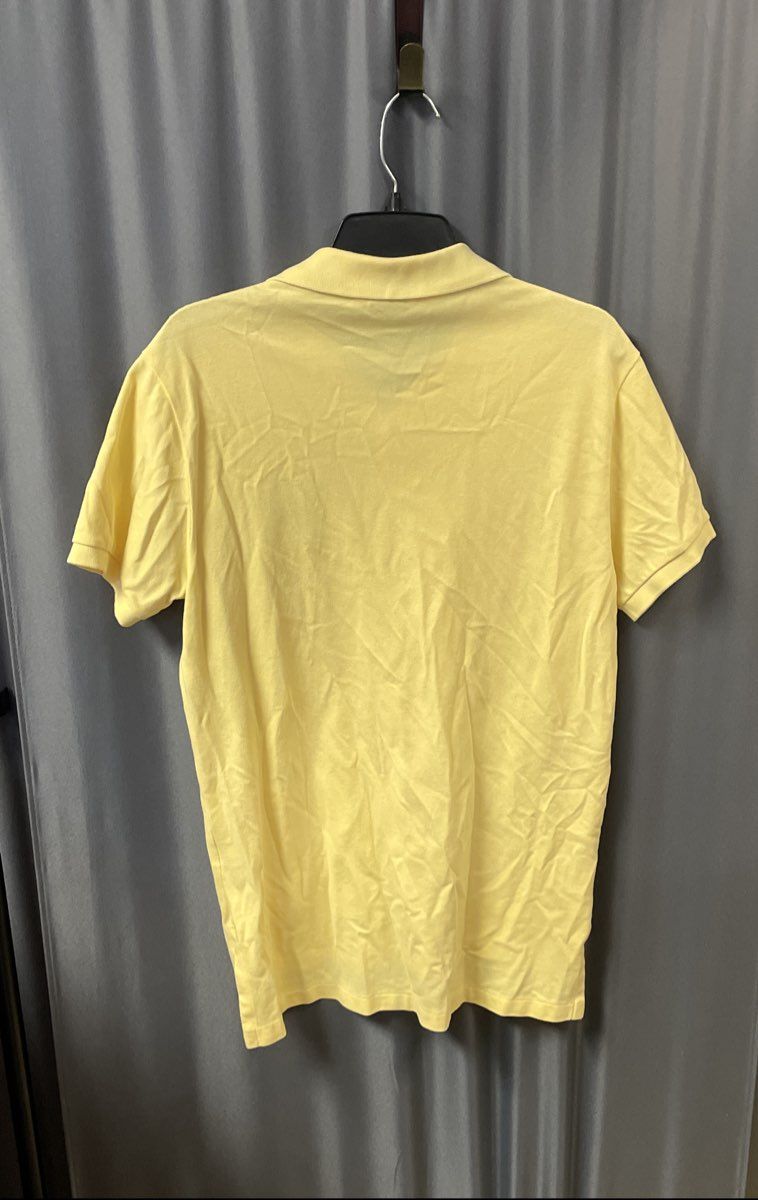 Polo Ralph Lauren Men's Yellow Custom Fit Short Sleeve Pique Polo Shirt Sz M