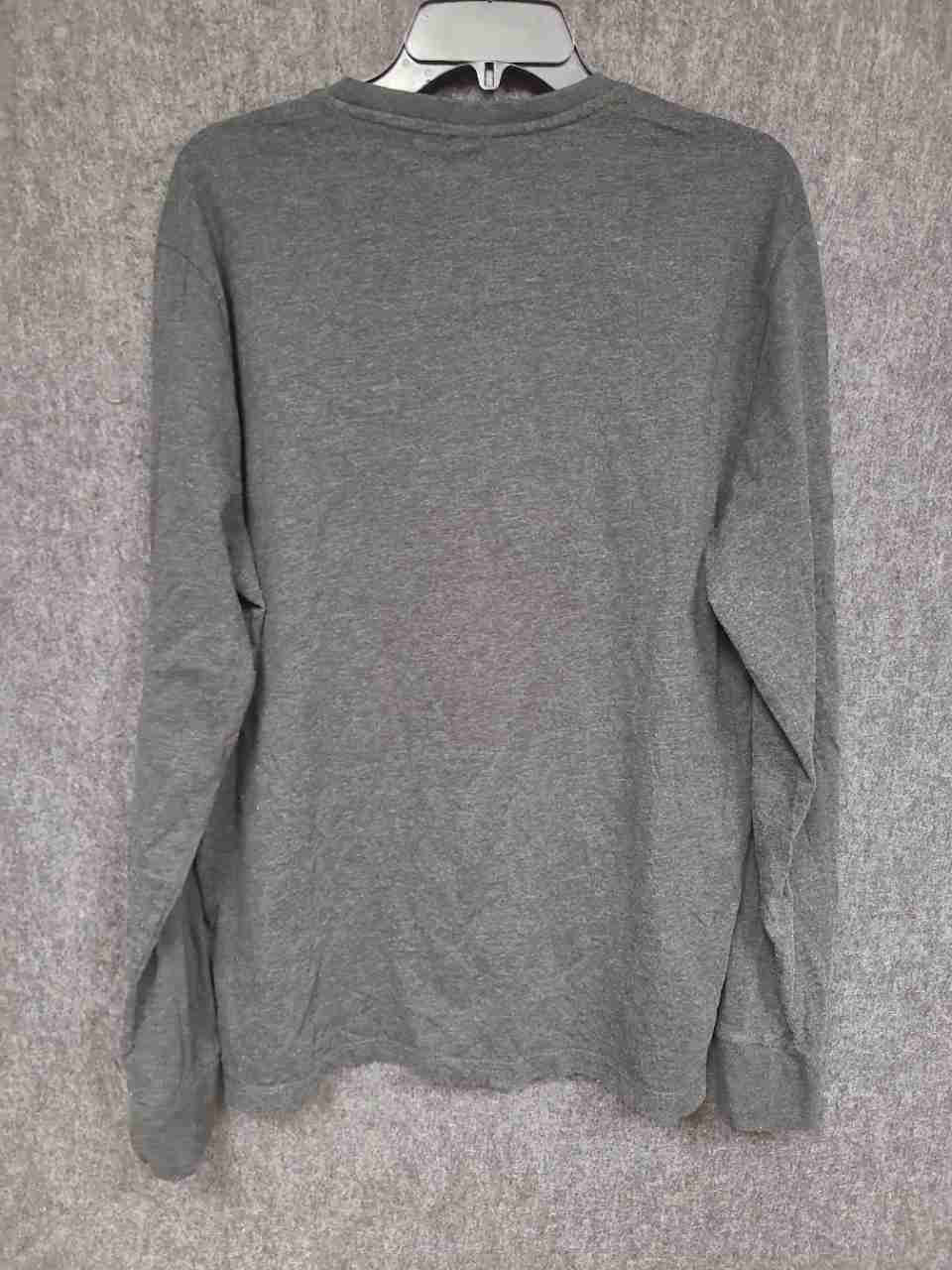 U.S. Polo Assn. Men's Long Sleeve Shirt Charcoal Gray Heathered Crewneck Sz L