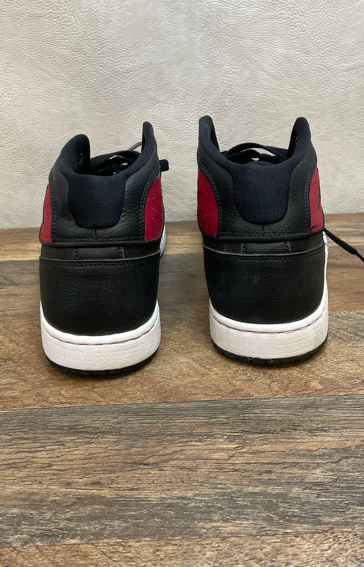Nike Air Jordan Access Black Gym Red White Mid Top Basketball Sneakers Size 11