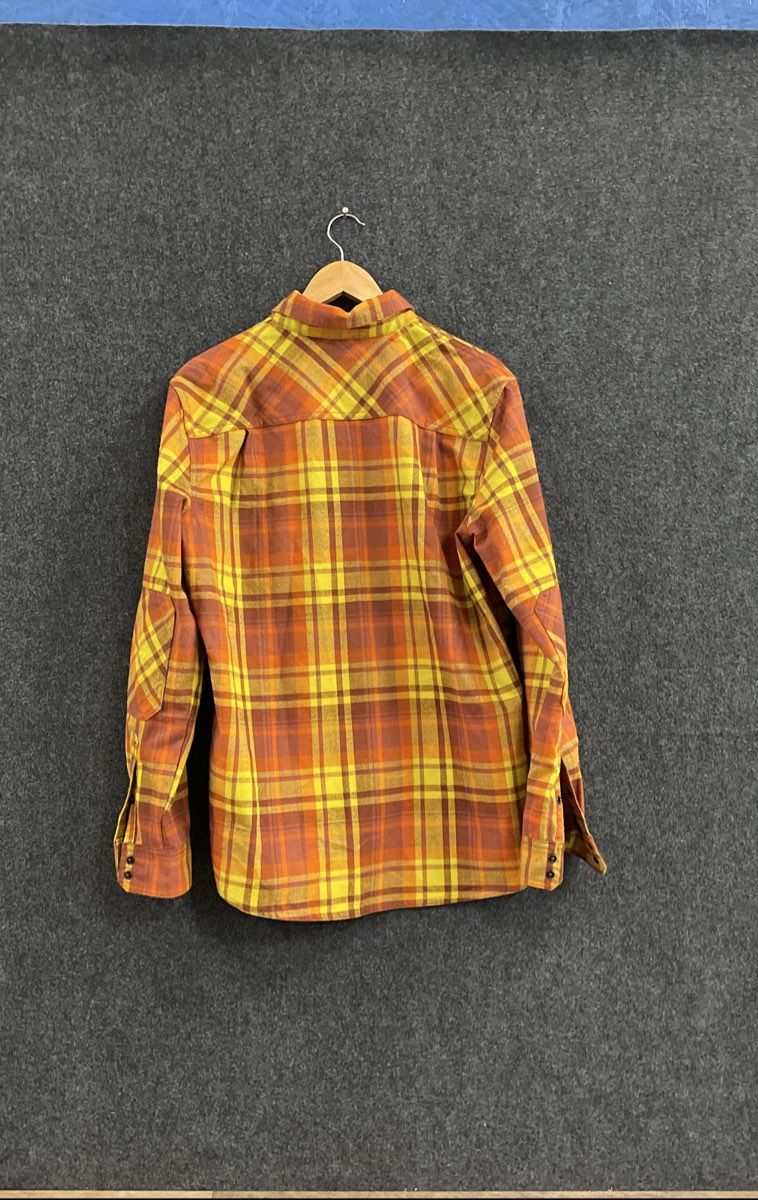 L.L. Bean Plaid Western Snap Front Flannel Shirt Wool Blend Sz M Regular