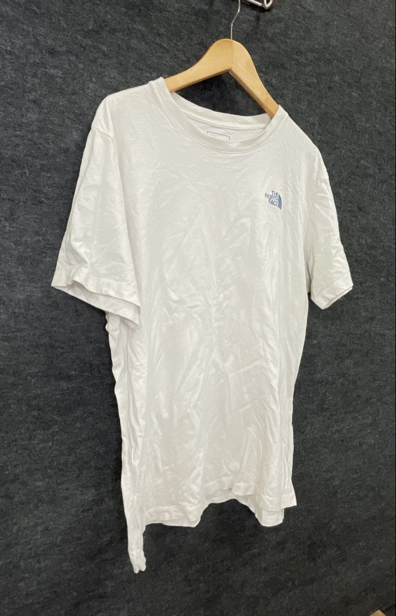 The North Face Men's White Graphic Outdoor Back Print T-Shirt Sz L