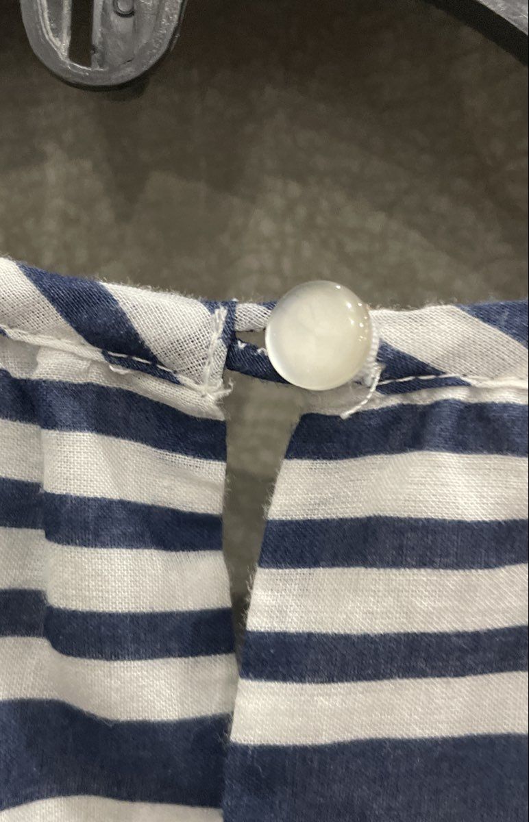 Old Navy Women's Blue White Striped Yellow Colorblock Sleeveless Cotton Dress L