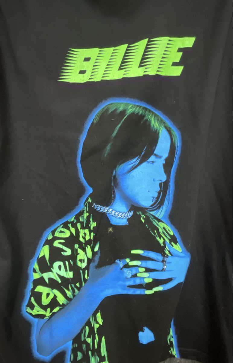 Billie Eilish Unisex 2020 World Tour Black Long Sleeve Graphic Shirt Sz M