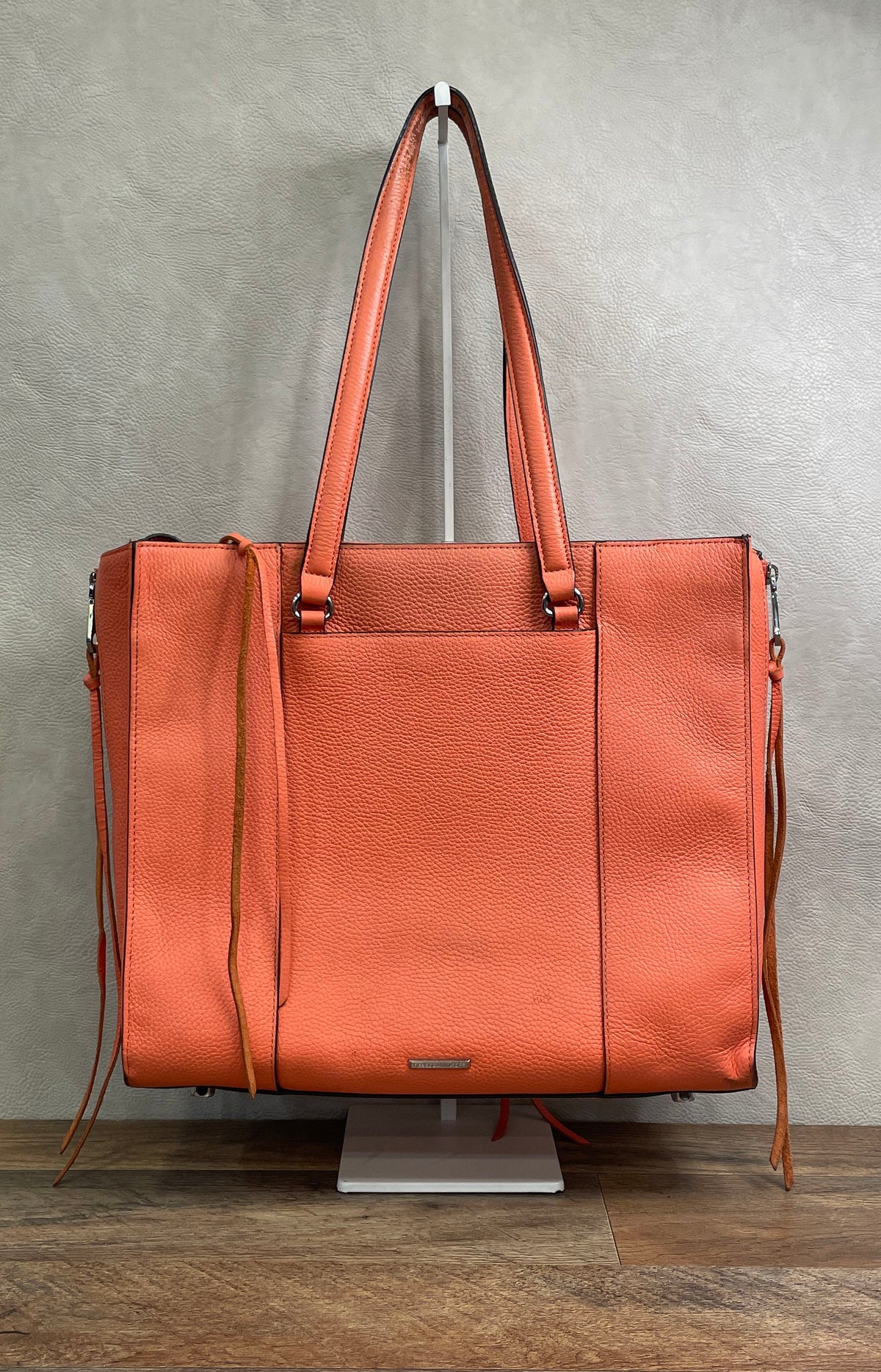 Rebecca Minkoff Pink Leather Always On Side Zip Regan Tote Shoulder Bag
