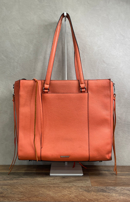 Rebecca Minkoff Pink Leather Always On Side Zip Regan Tote Shoulder Bag