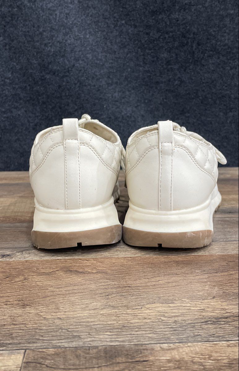 Rachel Zoe Michaela Off White Quilted Fashion Sneakers Size 11