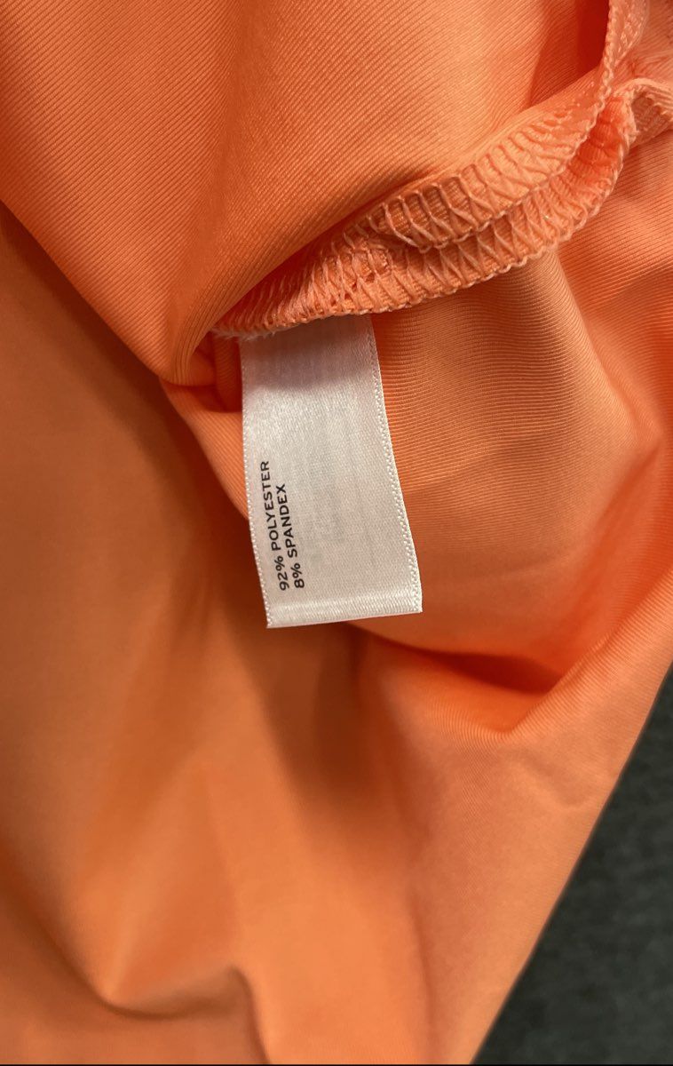 Duluth Trading Co Women's Peach V-Neck Stretch T-Shirt Short Sleeve Sz L New