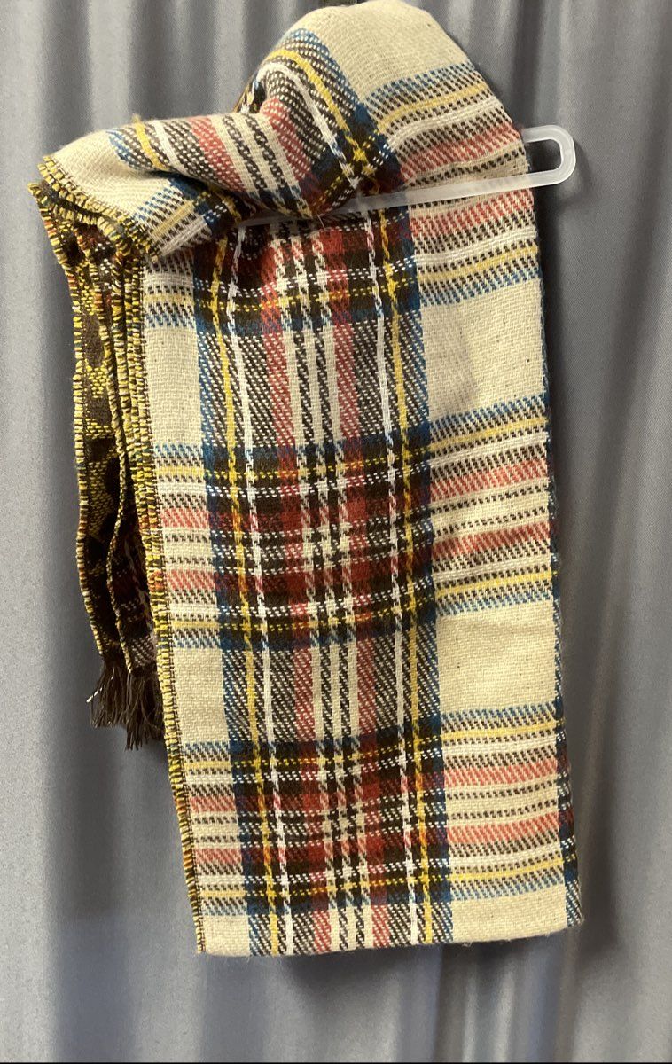 Simply Southern Women's Leo Plaid Scarf Brown Multi Fringed Cashmere Feel NWT