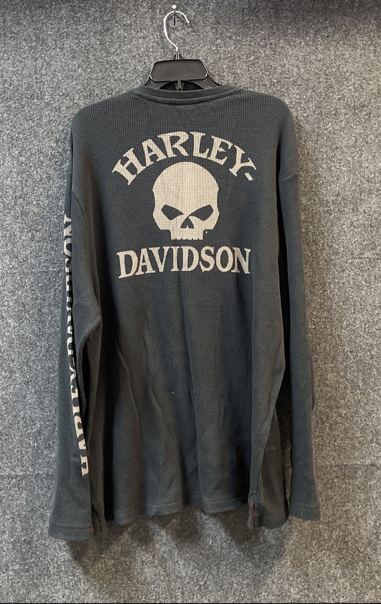 Harley-Davidson Genuine MotorClothes Willie G Skull Henley Shirt 2XL New
