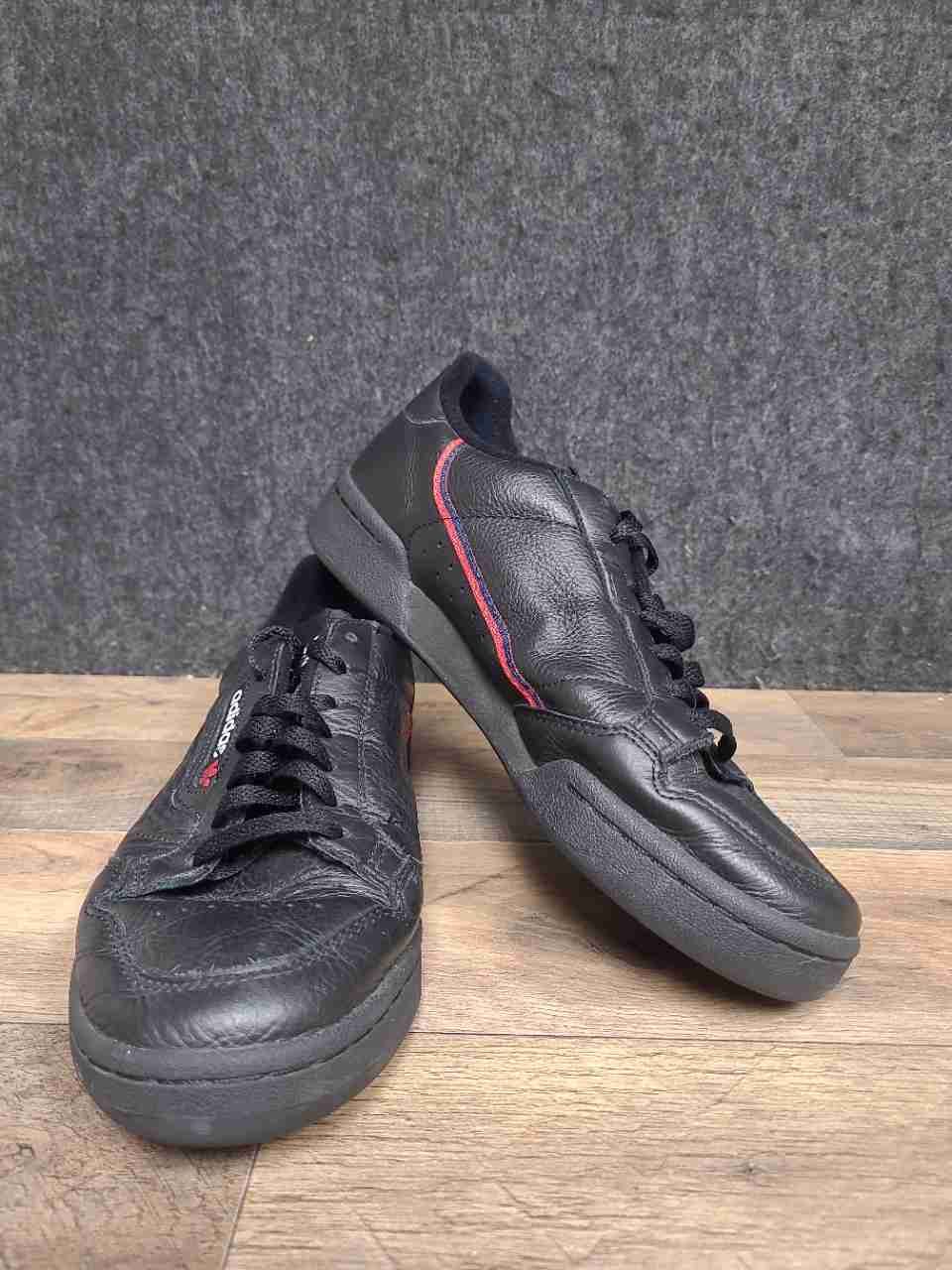 Adidas Continental 80 Core Black Scarlet Navy Sneakers Men's Size 8.5