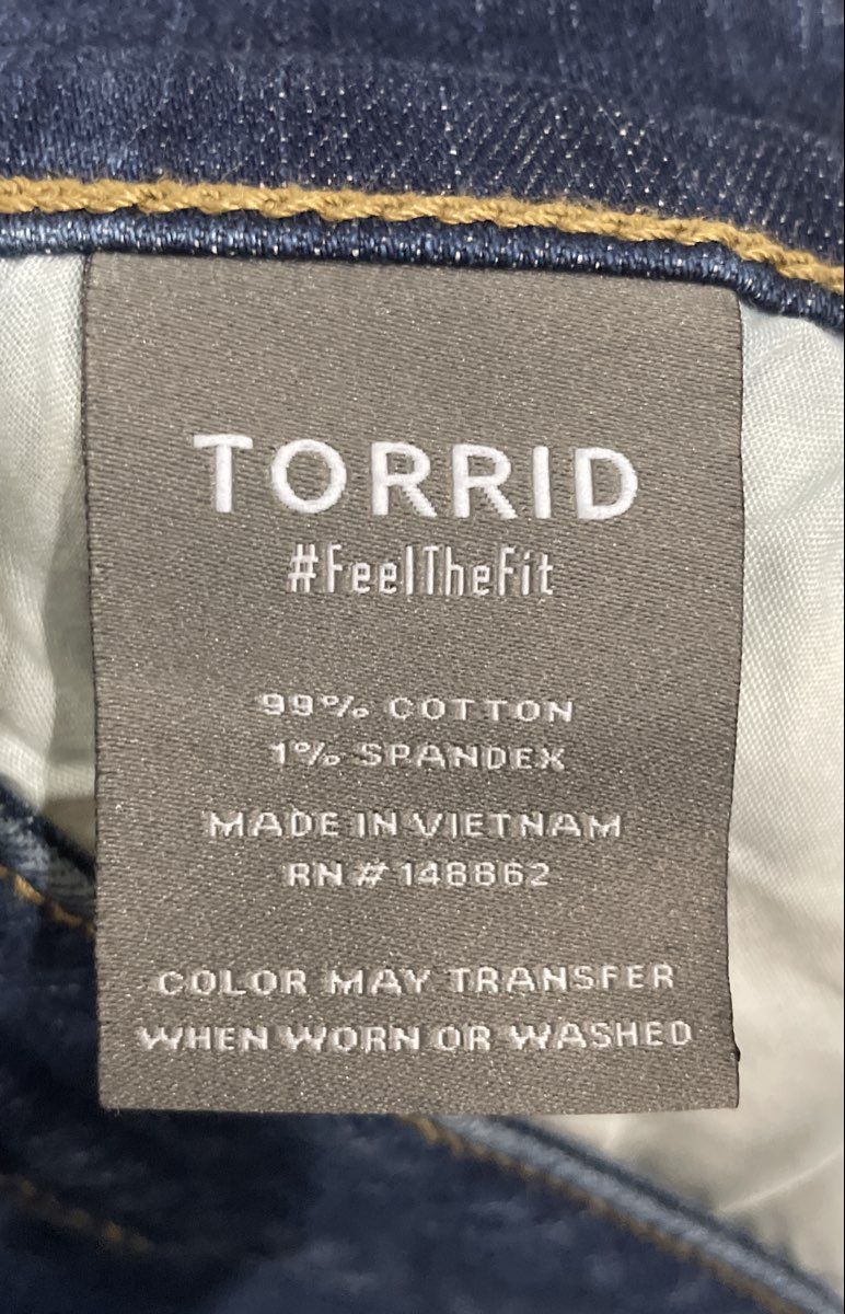 Torrid Women's Perfect Boyfriend Ankle Blue Vintage Stretch Jeans Sz 18R