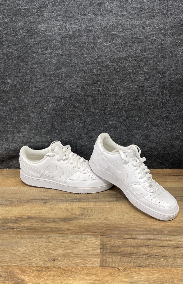 Nike Court Vision Low Next Nature Triple White Men's Sneakers Size 9.5