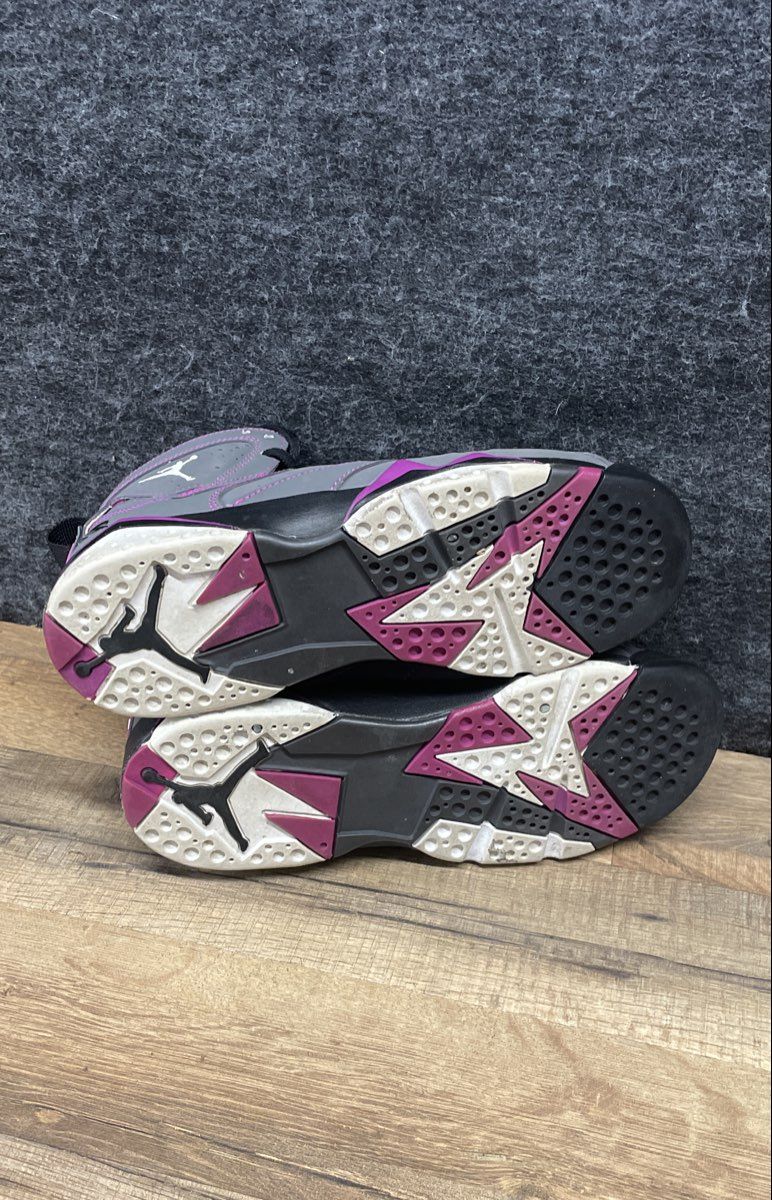 Nike Air Jordan 7 Retro GG Fuchsia Flash Dark Grey High Top Size 7Y