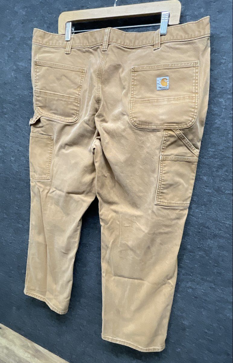Carhartt Men's Brown B11 Washed Duck Canvas Carpenter Pants Dungaree