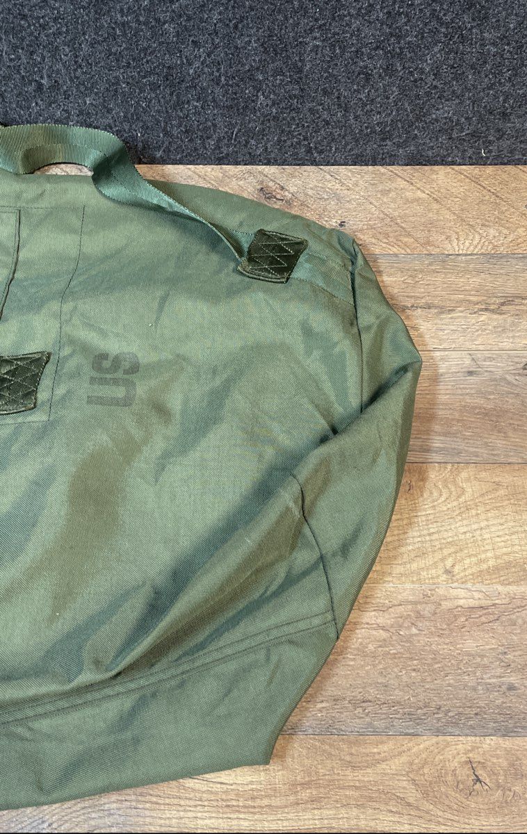 Vintage US Military OD Green Canvas Sea Bag Duffel Bag Backpack Straps