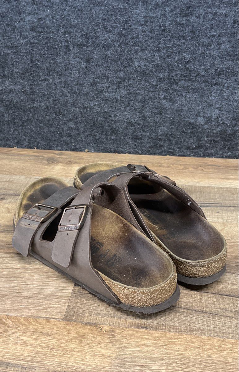Birkenstock Arizona Brown Leather Two-Strap Sandals Size Men's 8 / Women's 10