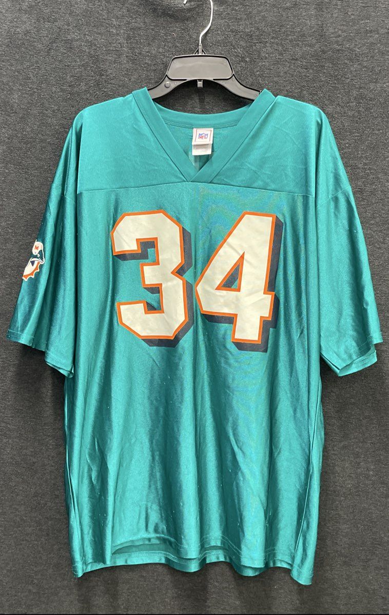 Vintage 2000s Miami Dolphins Ricky Williams #34 NFL Jersey Teal Sz XL