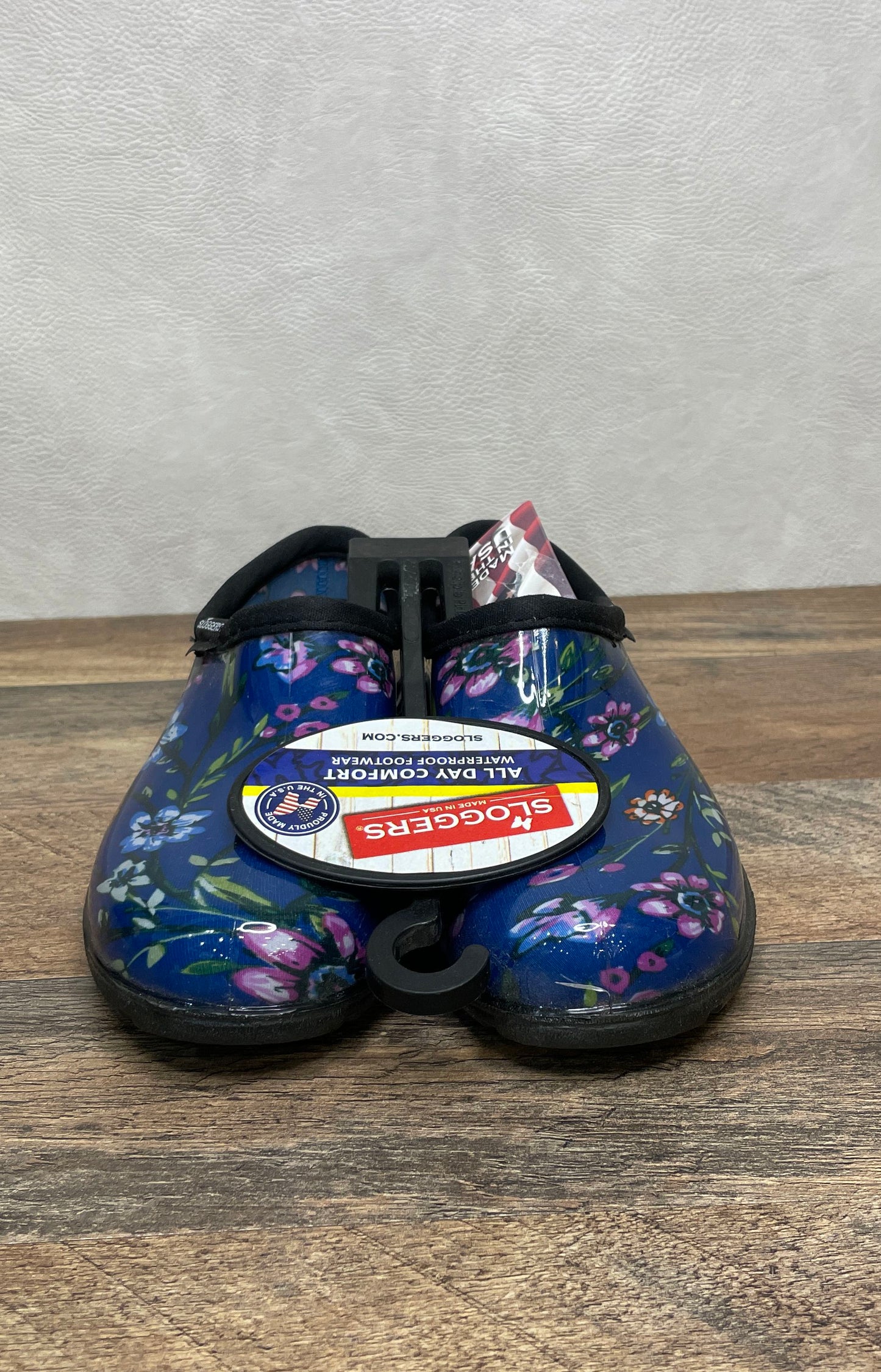 Sloggers Women's Waterproof Rain & Garden Clogs Blue Floral NWT Size 6