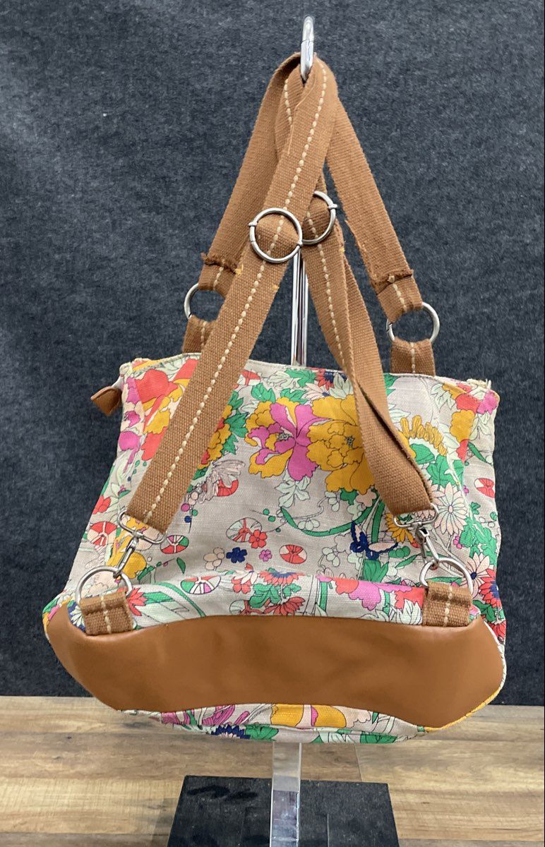 Sakroots Multi-Color Floral Canvas Flap Crossbody Shoulder Bag