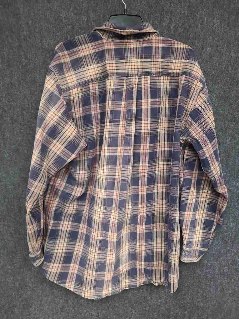Carhartt Men's Plaid Long Sleeve Button Down Cotton Work Shirt Sz L