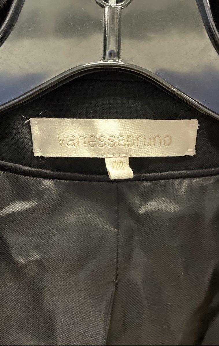 Vanessa Bruno Women's Black Blazer Jacket Gold Button Single Breasted Sz 40