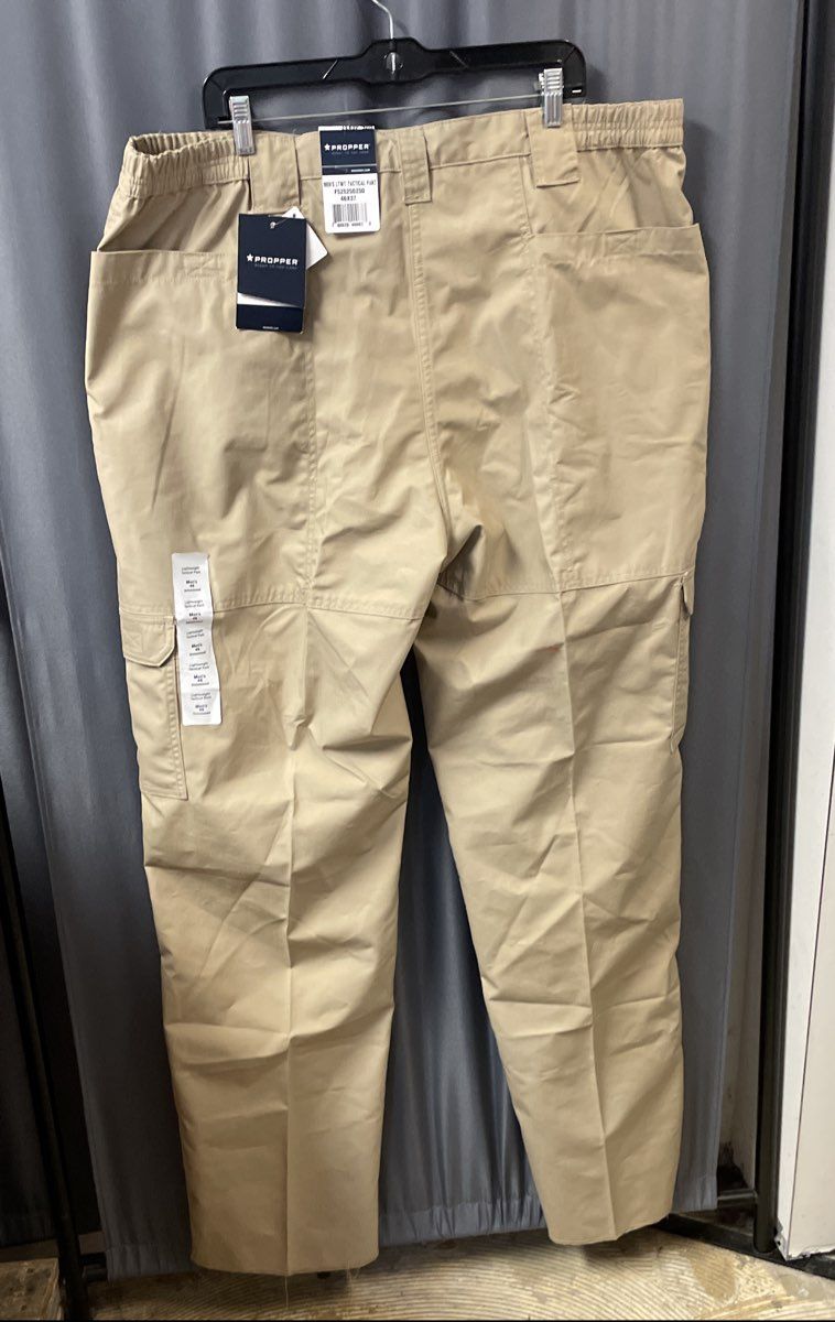Propper Men's Khaki Lightweight Tactical Pants Size 46x37 NWT Unhemmed