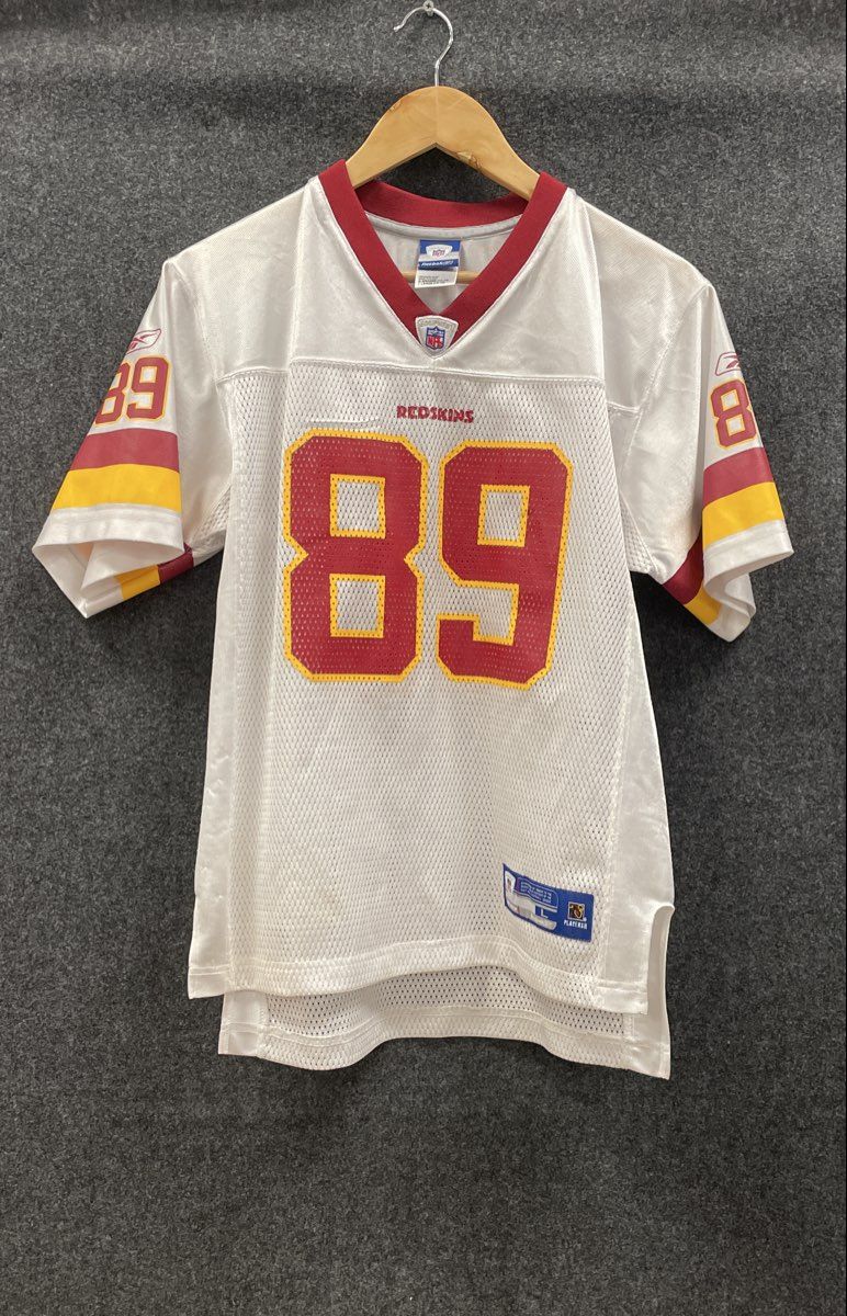 Vintage Reebok Washington Redskins Santana Moss 89 Youth Large Jersey Signed