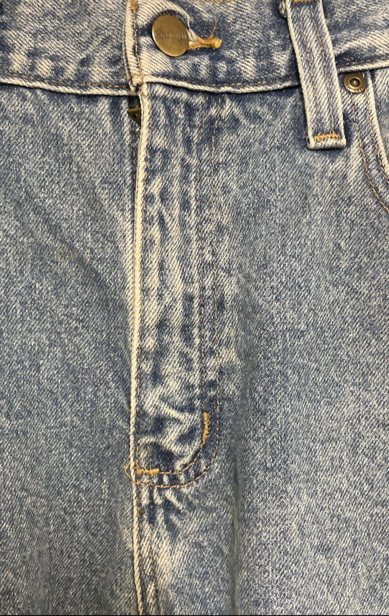 Carhartt Men's B460 LVB Relaxed Fit Light Wash Blue Denim Jeans 36x30