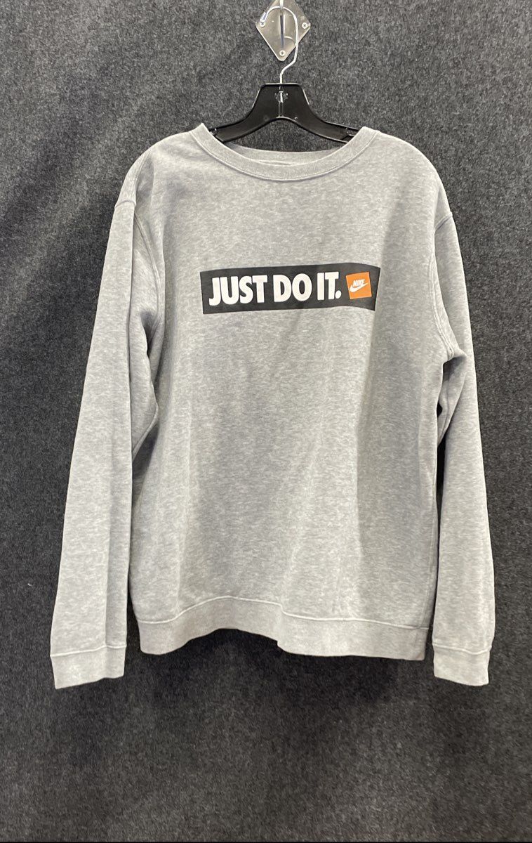 Nike Men's Grey Just Do It JDI Fleece Crewneck Sweatshirt XL 928699-063