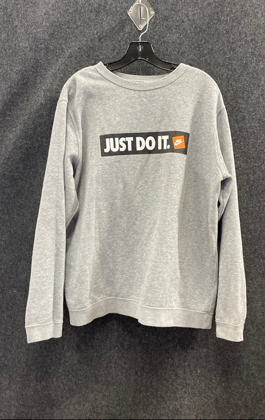 Nike Men's Grey Just Do It JDI Fleece Crewneck Sweatshirt XL 928699-063