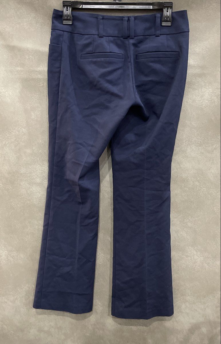 7th Avenue New York & Co Women's Navy Cotton Blend Professional Pants Sz 0P