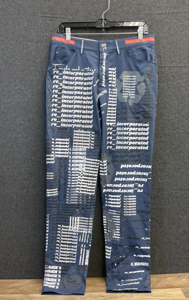 Adidas Men's Always Open on Sundays Graphic Blue Pants Sz 32