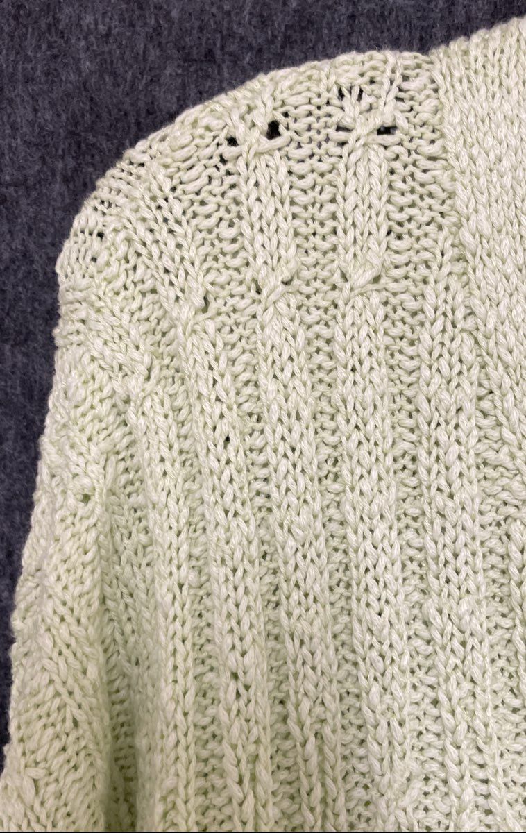 Old Navy Women's Lime Green Cable Knit V-Neck Button Front Cardigan Size L