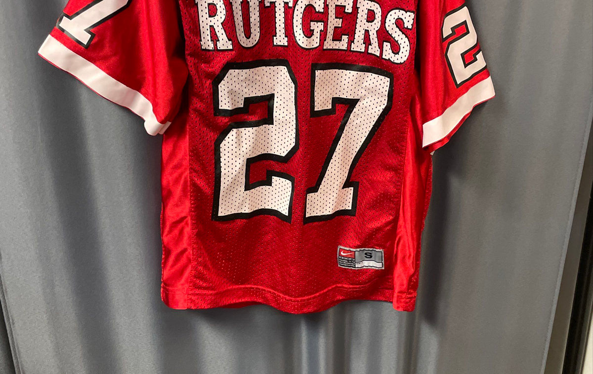 Vintage 2000s Nike Rutgers University Red Football Jersey #27 Sz S