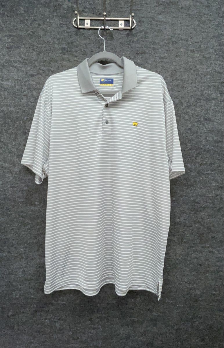 Lot of 3 Men's Golf Polo Shirts Jack Nicklaus Greg Norman Striped Solid Sz XL