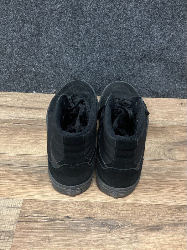 Vans Sk8-Hi Triple Black Suede Canvas High Top Sneakers Men's Size 10